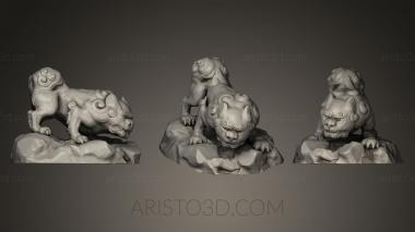 Figurines lions tigers sphinxes (STKL_0123) 3D model for CNC machine